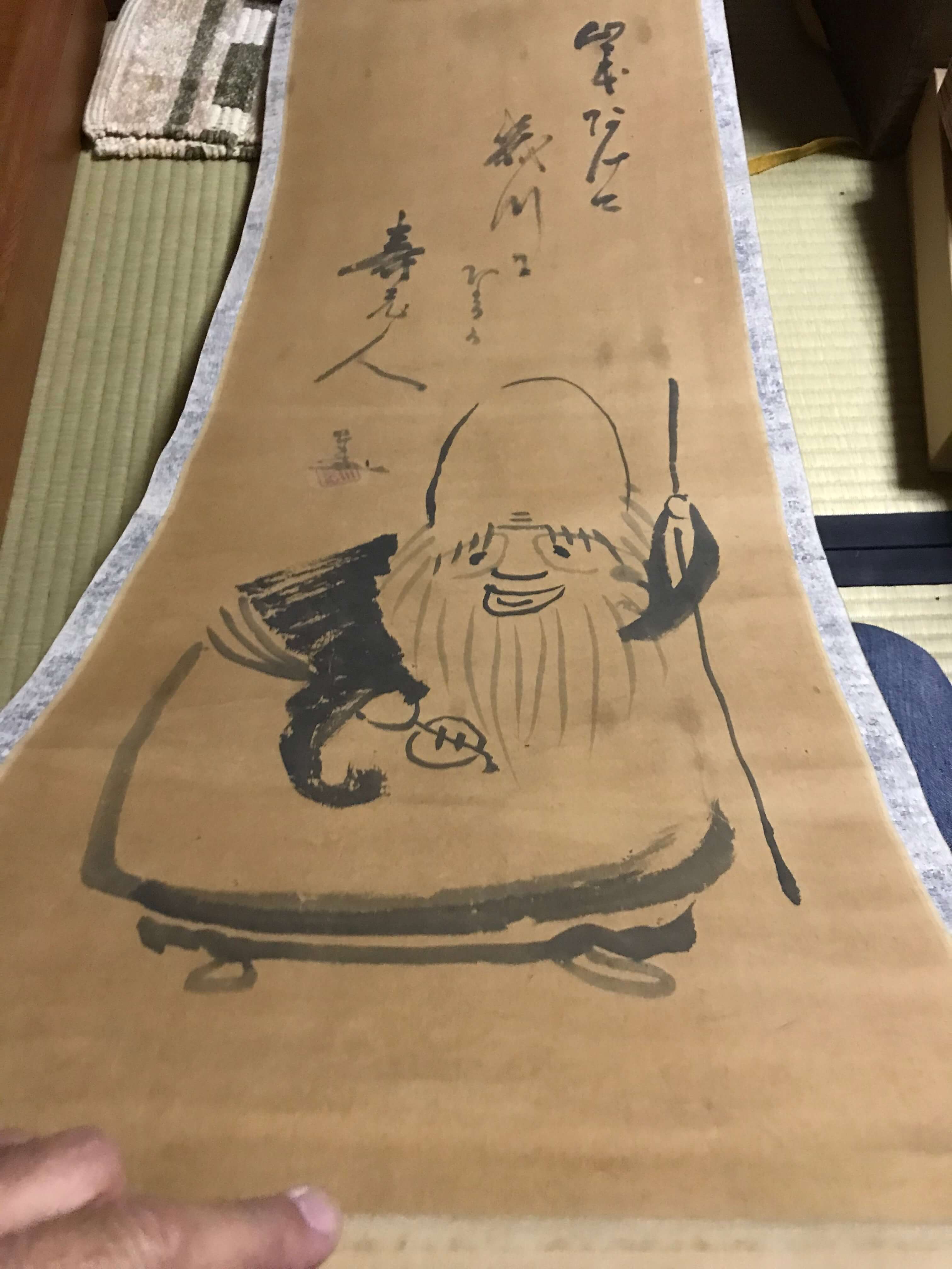 寿老人の掛軸です　仙厓作