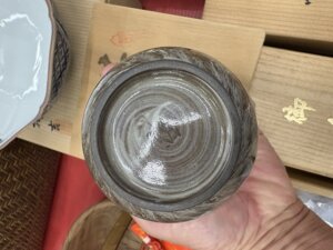 湯呑みの底に落款あり。茶道具　買取　福岡