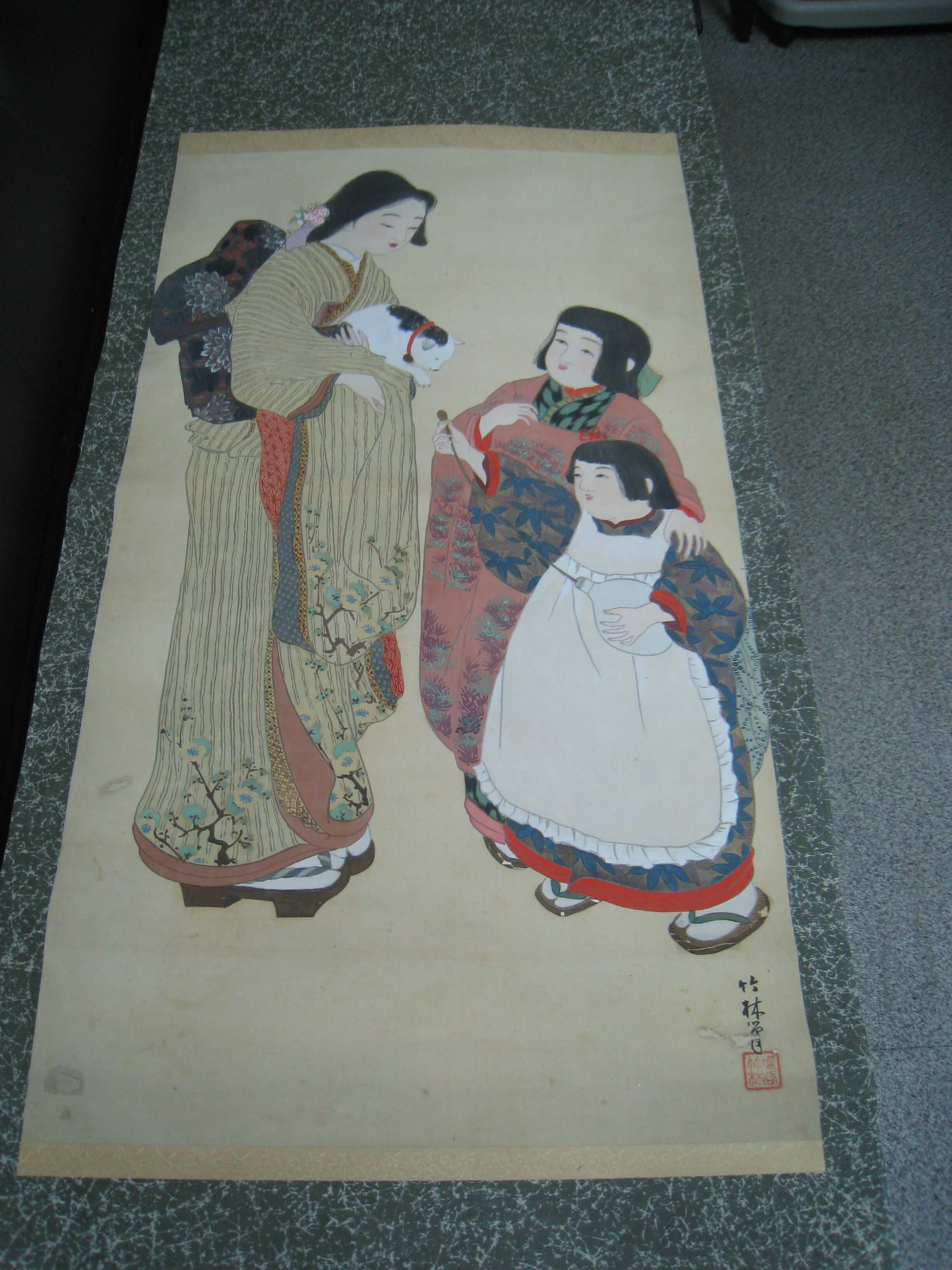 日本の懐かしい風景の掛軸です/掛軸の買取は福岡玄燈舎