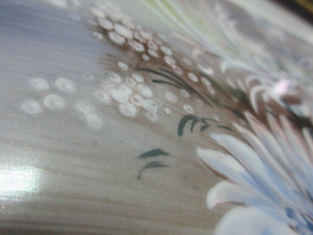 独特の釉薬の陶板です/骨董品の買取は福岡玄燈舎