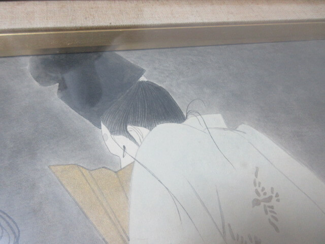 薄墨で描いたような肉筆画です/骨董品の買取は福岡玄燈舎
